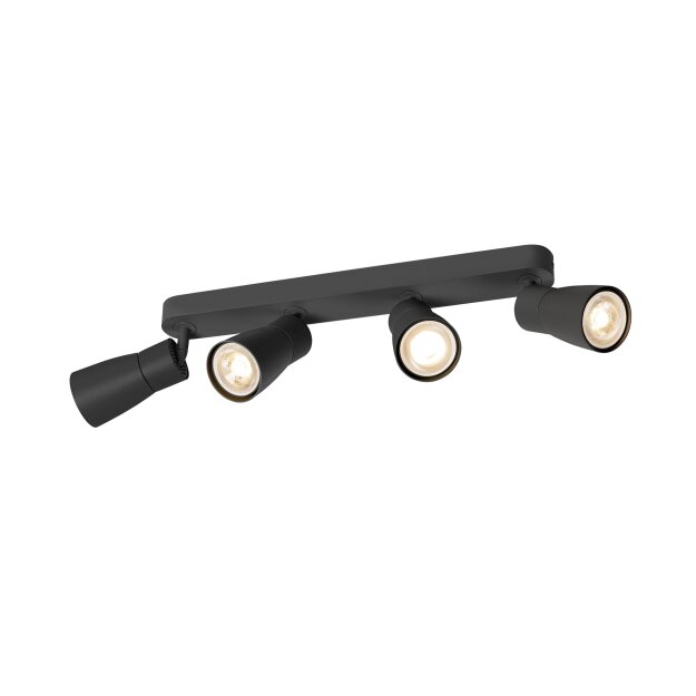 SLV 1008352 PURI 2.0 Dome Wand- und Deckenaufbauleuchte long 4 x max. 6 W GU10 schwarz