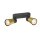 SLV 1008366 PURI 2.0 Cone Wand- und Deckenaufbauleuchte long 2 x max. 6 W GU10 schwarz / gold
