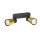 SLV 1008370 PURI 2.0 Dome Wand- und Deckenaufbauleuchte long 2 x max. 6 W GU10 schwarz / gold