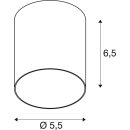 SLV 1008376 PURI 2.0 Tube Leuchtenschirm H: 6.5 cm aluminium