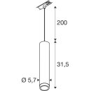 SLV 1008471 GRIP! L 1~ Pendelleuchte GU10 Pendellänge 200 cm 1x max. 6 W schwarz / gold