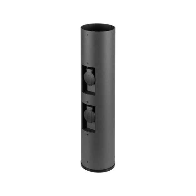 SLV 1008474 M-POL 60 Pole Poller zwei Steckdosen anthrazit 534 cm