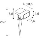 SLV 1008478 SYNA WIDE Erdspiessleuchte 2200 K 115° IP65 rund schwarz