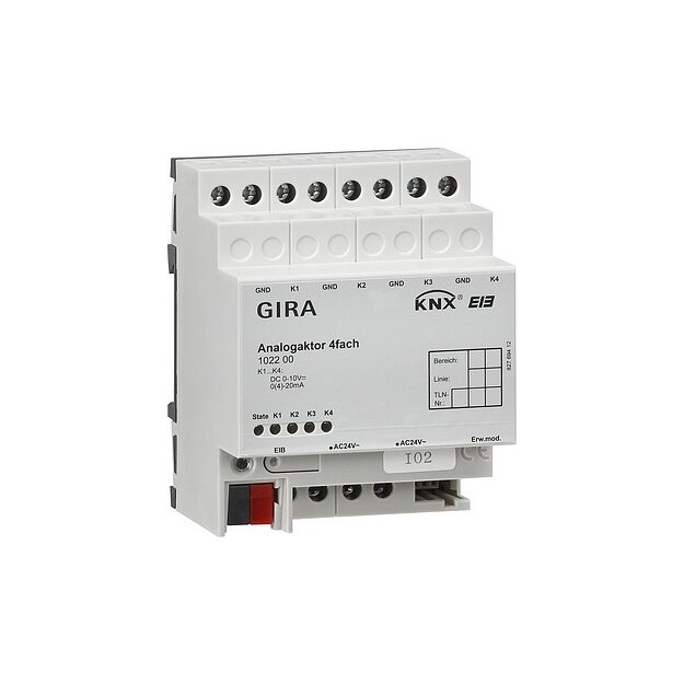 Gira 102200 Analogaktor 4-fach KNX REG