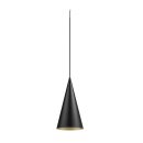 SLV 1008502 MAGICO 20 Pendelleuchte E27 Pendellänge 180 cm 1x max. 10 W matt schwarz / gold