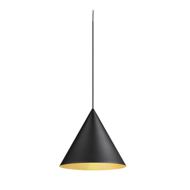 SLV 1008505 MAGICO 38 Pendelleuchte E27 Pendellänge 180 cm 1x max. 10 W matt schwarz / gold