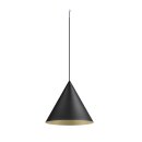 SLV 1008505 MAGICO 38 Pendelleuchte E27 Pendellänge 180 cm 1x max. 10 W matt schwarz / gold