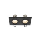 SLV 1008510 NEW TRIA® 155 Deckeneinbauleuchte quadratisch 2 x GU10 zweiflammig schwarz