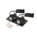 SLV 1008510 NEW TRIA® 155 Deckeneinbauleuchte quadratisch 2 x GU10 zweiflammig schwarz