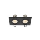 SLV 1008512 NEW TRIA® 155 Deckeneinbauleuchte quadratisch 2700 K zweiflammig PHASE 38° schwarz