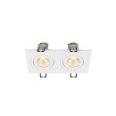 SLV 1008513 NEW TRIA® 155 Deckeneinbauleuchte quadratisch 3000 K zweiflammig PHASE 38° weiß