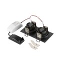 SLV 1008514 NEW TRIA® 155 Deckeneinbauleuchte quadratisch 3000 K zweiflammig PHASE 38° schwarz