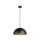 SLV 1008536 FORCHINI M 40 Pendelleuchte E27 Pendellänge 150 cm 1x max. 40 W matt schwarz / matt gold
