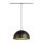 SLV 1008539 FORCHINI M 40 TRAC K 1~ Pendelleuchte E27 Pendellänge 150 cm Adapter silbergrau 1x max. 40 W matt schwarz / matt gold