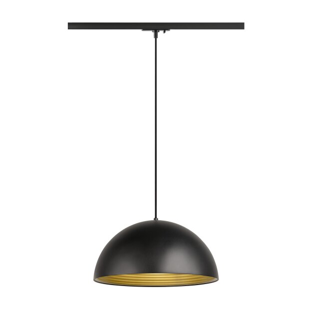 SLV 1008540 FORCHINI M 40 TRAC K 1~ Pendelleuchte E27 Pendellänge 150 cm Adapter schwarz 1x max. 40 W matt schwarz / matt gold