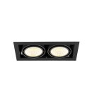 SLV 1008572 KADUX Deckeneinbauleuchte double 3000 K DALI 2 Touch 30° schwarz