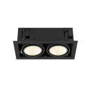 SLV 1008572 KADUX Deckeneinbauleuchte double 3000 K DALI 2 Touch 30° schwarz