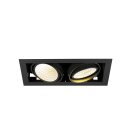 SLV 1008572 KADUX Deckeneinbauleuchte double 3000 K DALI 2 Touch 30° schwarz