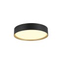 SLV 1008580 DECONA 30 Wand- und Deckenaufbauleuchte rund 2700/3000 K 18 W PHASE schwarz / gold