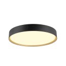SLV 1008584 DECONA 42 Wand- und Deckenaufbauleuchte rund 2700/3000 K 23 W PHASE schwarz / gold