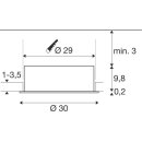 SLV 1008629 MEDO® 30 Deckeneinbauleuchte frame 3000/4000 K 70° IP20 rund weiß