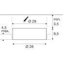 SLV 1008630 MEDO® 30 Deckeneinbauleuchte frameless 3000/4000 K 70° IP20 rund weiß