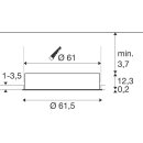 SLV 1008633 MEDO® 60 Deckeneinbauleuchte frame 3000/4000 K 80° IP20 rund weiß