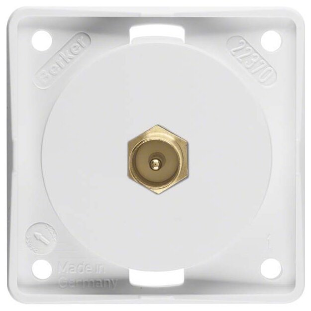 Berker 945812502 Antennen-Verbinderdose TV Integro Modul-Einsätze Polarweiß matt