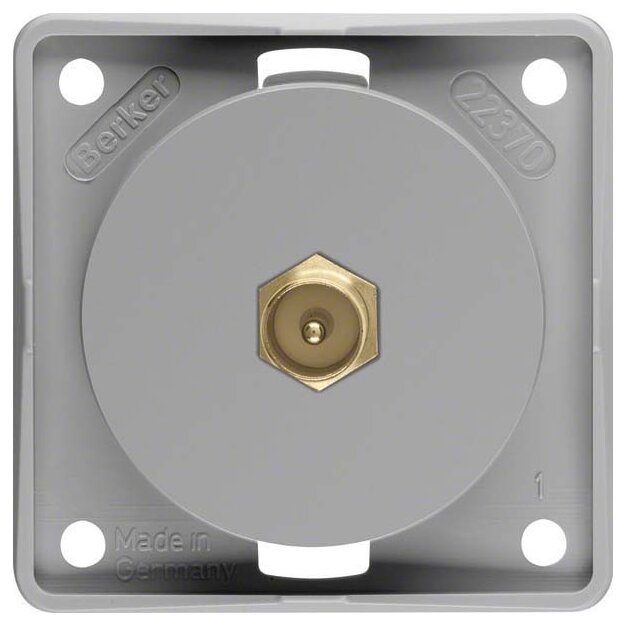 Berker 945812506 Antennen-Verbinderdose TV Integro Modul-Einsätze Grau matt