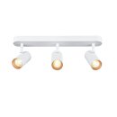 SLV 1008705 NOBLO® Wand- und Deckenaufbauleuchte triple rund 2000-3000 K 22 W Dim-to-Warm PHASE 36° weiß