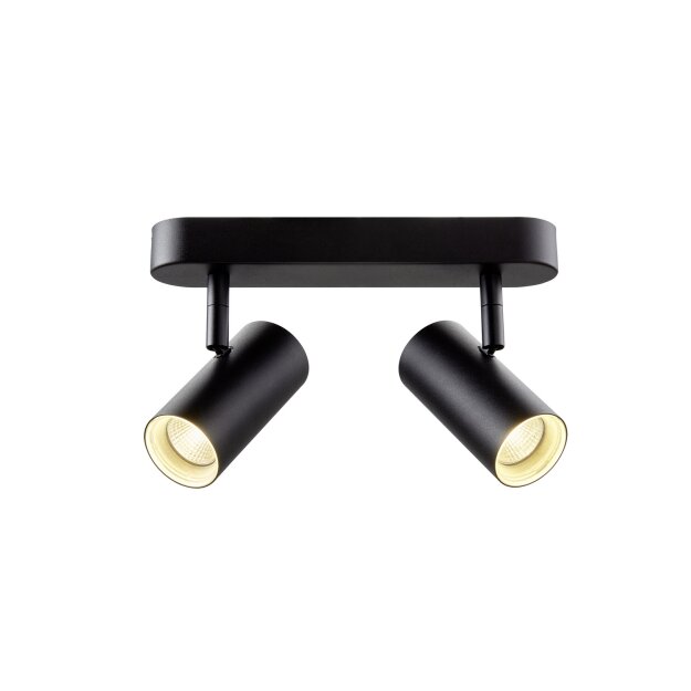 SLV 1008707 NOBLO® Wand- und Deckenaufbauleuchte double rund 2000-3000 K 15 W Dim-to-Warm PHASE 36° schwarz