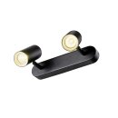 SLV 1008707 NOBLO® Wand- und Deckenaufbauleuchte double rund 2000-3000 K 15 W Dim-to-Warm PHASE 36° schwarz