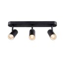 SLV 1008708 NOBLO® Wand- und Deckenaufbauleuchte triple rund 2000-3000 K 22 W Dim-to-Warm PHASE 36° schwarz