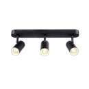 SLV 1008708 NOBLO® Wand- und Deckenaufbauleuchte triple rund 2000-3000 K 22 W Dim-to-Warm PHASE 36° schwarz