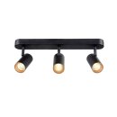 SLV 1008708 NOBLO® Wand- und Deckenaufbauleuchte triple rund 2000-3000 K 22 W Dim-to-Warm PHASE 36° schwarz