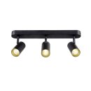 SLV 1008708 NOBLO® Wand- und Deckenaufbauleuchte triple rund 2000-3000 K 22 W Dim-to-Warm PHASE 36° schwarz