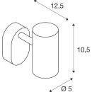 SLV 1008709 NOBLO® Wand- und Deckenaufbauleuchte single rund 3000 K 6 W PHASE 32° weiß
