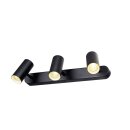 SLV 1008714 NOBLO® Wand- und Deckenaufbauleuchte triple rund 3000 K 19 W PHASE 32° schwarz