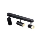 SLV 1008714 NOBLO® Wand- und Deckenaufbauleuchte triple rund 3000 K 19 W PHASE 32° schwarz
