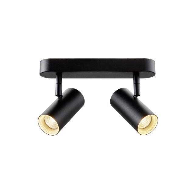SLV 1008719 NOBLO® Wand- und Deckenaufbauleuchte double rund 2700 K 12 W PHASE 32° schwarz