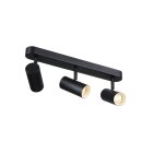 SLV 1008720 NOBLO® Wand- und Deckenaufbauleuchte triple rund 2700 K 19 W PHASE 32° schwarz