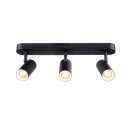 SLV 1008720 NOBLO® Wand- und Deckenaufbauleuchte triple rund 2700 K 19 W PHASE 32° schwarz