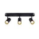 SLV 1008720 NOBLO® Wand- und Deckenaufbauleuchte triple rund 2700 K 19 W PHASE 32° schwarz