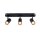 SLV 1008720 NOBLO® Wand- und Deckenaufbauleuchte triple rund 2700 K 19 W PHASE 32° schwarz