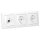 Busch-Jaeger Busch-balance SI Set: 1x Rutenbeck Anschlussdose flex 136104030 mit Zentralscheibe + 2x 20 EUC-914 SCHUKO® Steckdosen-Einsatz + 1x 1723-914 3-fach Rahmen Alpinweiß