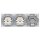 Busch-Jaeger Busch-balance SI Set: 1x Rutenbeck Anschlussdose flex 136104030 mit Zentralscheibe + 2x 20 EUC-914 SCHUKO® Steckdosen-Einsatz + 1x 1723-914 3-fach Rahmen Alpinweiß