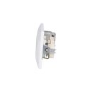 Busch-Jaeger Busch-balance SI Set: 1x Rutenbeck Anschlussdose 136104070 UAE-Cat.6A iso-8/8 Up 0 mit Zentralscheibe 2-fach + 2x 20 EUC-914 Steckdose + 1x 1723-914 3-fach Rahmen Alpinweiß