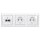 Busch-Jaeger Busch-balance SI Set: 1x Rutenbeck Anschlussdose 136104070 UAE-Cat.6A iso-8/8 Up 0 mit Zentralscheibe 2-fach + 2x 20 EUC-914 Steckdose + 1x 1723-914 3-fach Rahmen Alpinweiß