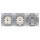 Busch-Jaeger Busch-balance SI Set: 1x Rutenbeck Anschlussdose 136104070 UAE-Cat.6A iso-8/8 Up 0 mit Zentralscheibe 2-fach + 2x 20 EUC-914 Steckdose + 1x 1723-914 3-fach Rahmen Alpinweiß