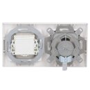 Busch-Jaeger Busch-balance SI Set: 1x Rutenbeck Anschlussdose 136104070 UAE-Cat.6A iso-8/8 Up 0 + Zentralscheibe + 1x Telefondose TAE 3x6 NFN Up0 rw + Zentralscheibe + 1x 1722-914 2-fach Rahmen Alpinweiß